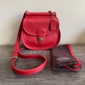 Rare Vintage Coach Post Pouch Bag Red